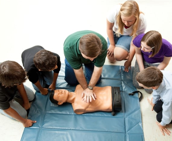 first aid training session
